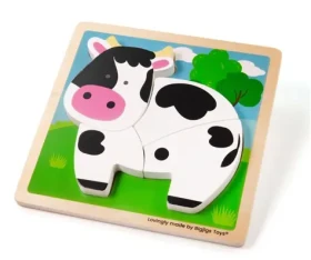 Bigjigs Toys Vkládací puzzle Kravička