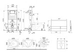 Kielle - Genesis Set předstěnové instalace, kompaktního klozetu Gaia, sedátka softclose a tlačítka Gemini I, lesklá černá 30505SZ60