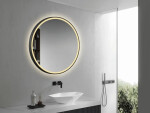 Zrcadlo se senzorem SAT Cool 80x80 cm černá SATZCO80CE SATZCO80CE