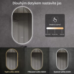 CERANO - Koupelnové LED zrcadlo Luno - 40x80 CER-8050BD79942