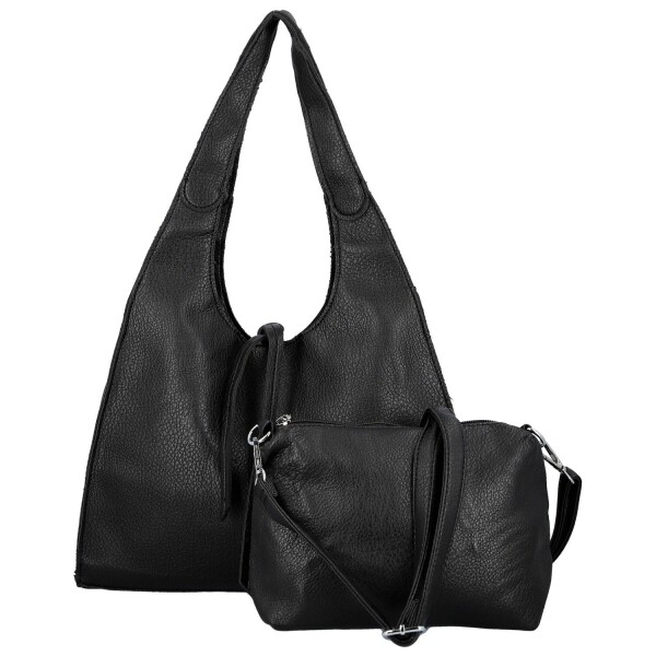 Trendy dámský koženkový set kabelek Winona, černý