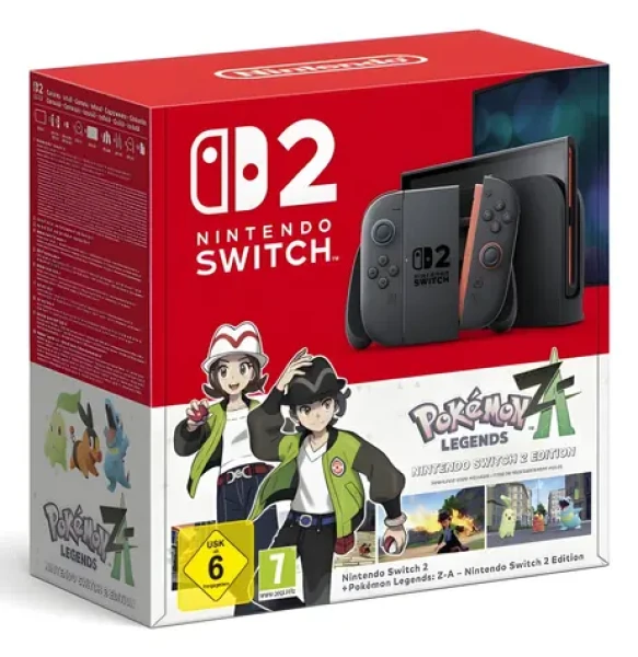 Nintendo Switch 2 černá + Pokémon Legends: Z-A / Herní konzole / 7,9" LCD / 256 GB / Wi-Fi 6 (0045496337254)