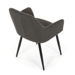 Jídelní židle, šedá, manšestrová látka, DCH-V4009 GREY6