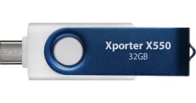 Patriot Xporter X550 32GB modrá-bílá / Flash disk / USB-A + USB-C 3.2 Gen 1 (PS32GX550AAD)