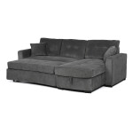 Rohová pohovka, šedá, látka, ASB-C3990 GREY2