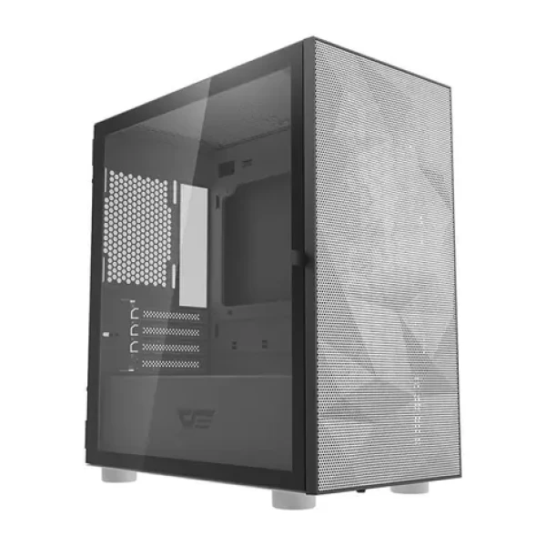 DarkFlash DLM21 bílá / mATX / bez ventilátorů / 3x USB-A / průhledná bočnice / bez zdroje (DLM21 WHITE)