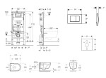 GEBERIT - Duofix Set předstěnové instalace, klozetu Oudee Vortex a sedátka softclose, tlačítko Delta30, alpská bílá SANI11CA3194B