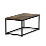 Stůl konferenční, 90x48x41 cm, MDF, dekor staré dřevo, černý kov