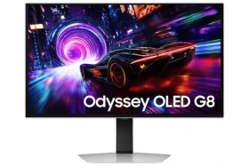 27" Samsung Odyssey S27FG814SU stříbrná / Monitor / QD-OLED / 3840x2160 / 240Hz / 0,03ms / HDMI + DP / VESA (LS27FG814SUXEN)