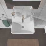 DURAVIT - ME by Starck Umyvadlo 55x44 cm, s přepadem, s otvorem pro baterii, bílá 2335550000