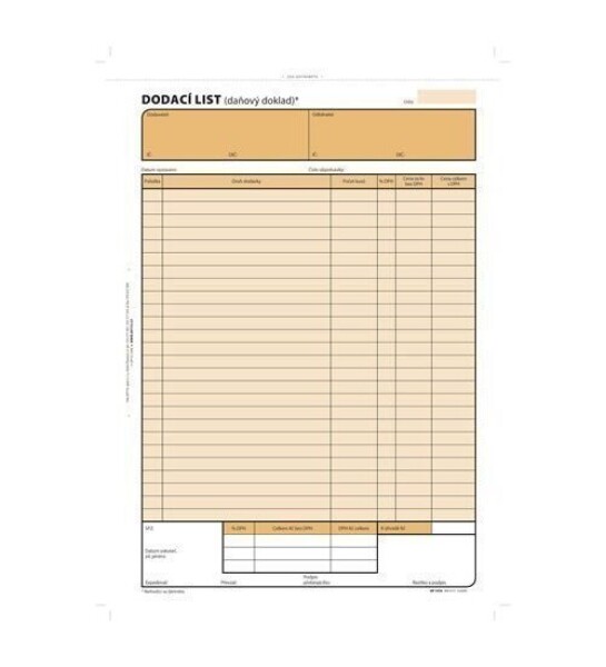 Dodací list, A4, 100 listů, NCR