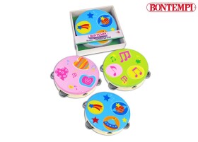 Bontempi Dřevěná tamburína 18 x 18 x 4,5 cm assort, Bontempi, W011528