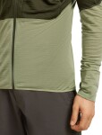 Pánská merino mikina ICEBREAKER Mens 200 Realfleece Descender LS Zip H, Dark Loden/Lichen/Cb velikost: XL