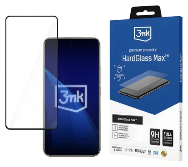 3mk HardGlass Max černá / Tvrzené sklo / Xiaomi Redmi Note 15 Pro+ 5G / celoplošné / zesílené