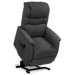 TV a relaxační křeslo s elektrickým ovládáním, potah šedá látka, 2 motory 240V/2