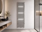CERANO - Koupelnový radiátor Benito - středové připojení 50mm/boční - 555 W - chrom - 1700x450 mm CER-714676