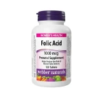Webber Naturals Folic Acid 1000 mcg 120 tbl (18957)
