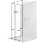CERANO Sprchová zástěna Walk-in Onyx Corner Cube L/P - 8 mm - hranatá vzpěra - chrom, industriální sklo - 150x150x200 cm