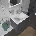 DURAVIT - ME by Starck Nábytkové umyvadlo 530x430 mm, 1 otvor pro baterii, s WonderGliss, bílá 23365300001