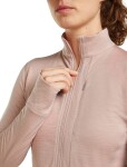 ICEBREAKER Wmns Mer 200 Realfleece Descender LS Half Z, Pink Quartz (vzorek) velikost: S