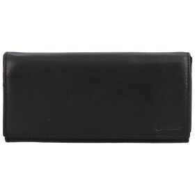 Luxusní dámská kožená peněženka Mocha, černá