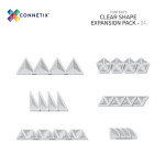 Connetix Connetix Tiles - Magnetická Stavebnice Průhledná Rozšiřující Sada 24 ks