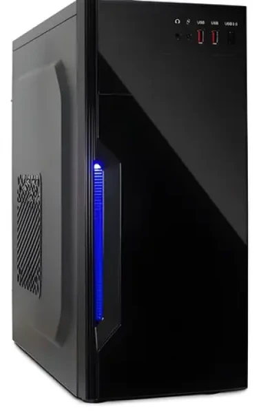 Inter-Tech B-42 černá / Skříň / Midi-Tower / ATX / modré LED podsvícení / bez zdroje (88881307)