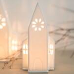 Räder Porcelánový svícen Church 18 cm, bílá barva, porcelán