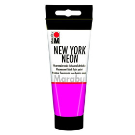 Marabu NEW YORK NEON fluorescenční Black Light barva - 100 ml, růžová