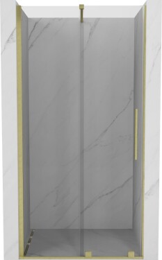 MEXEN - Velar posuvné sprchové dveře 100, transparent, zlatá kartáčovaná 871-100-000-01-55