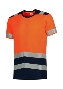 T-Shirt High Vis Bicolor tričko unisex fluorescenční oranžová S