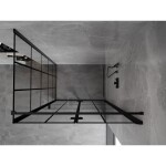 MEXEN/S - Mist-F sprchový kout skládací dveře pravá 120 x 110, černá kratka, černá 8A6T-120-110-70-77-P