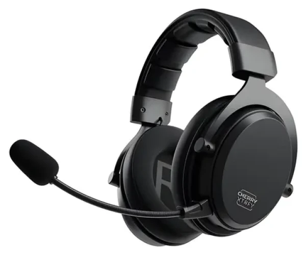 Cherry Xtrfy H3 Wireless černá / Sluchátka / mikrofon / Bluetooth + USB dongle / 100 h výdrž baterie (CX-H3W-BLACK)