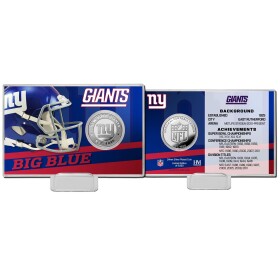Mince New York Giants NFL Team History Highland Mint Silver Coin Card