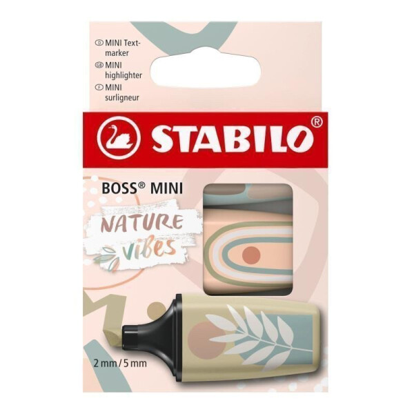 Zvýrazňovač STABILO BOSS MINI Naturevibes - sada 3 ks