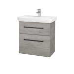 Dřevojas - Umyvadlová skříňka GO SZZ2 60 - D01 Beton / Úchytka T06 / D01 Beton 148584H
