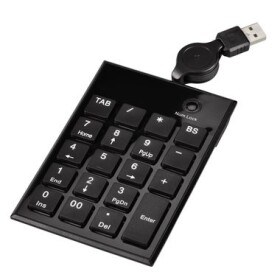 Hama SK140 Slimline numerická klávesnice černá / drátová / USB (50448-H)