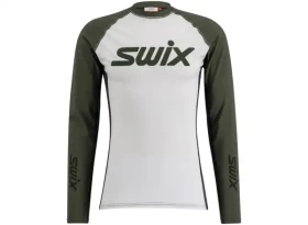 Swix RaceX Dry pánské triko dlouhý rukáv Bright White/Olive vel. M