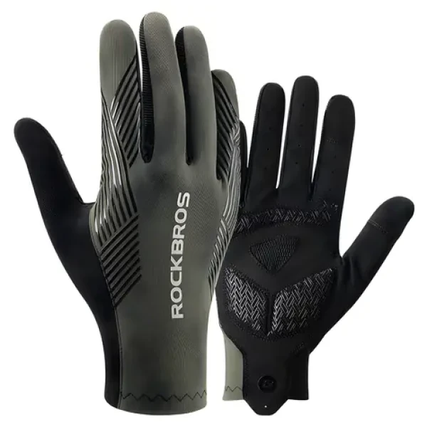 ROCKBROS Cyklistické rukavice zelená, XL / Celoprsté / Jaro-léto-podzim / Velikost XL