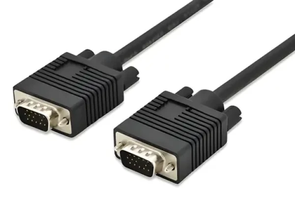 Digitus černá / Propojovací VGA kabel / HD15 M/M / stíněný / 2x ferit / 5m (AK-310103-050-S)