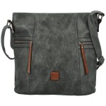Trendy dámská koženková crossbody kabelka Nanya, šedá