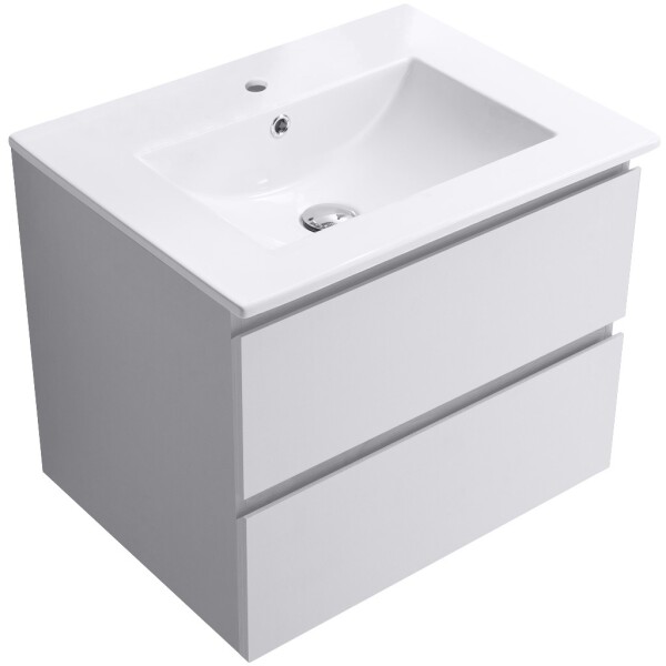 CERANO - Koupelnová skříňka Carole + keramické umyvadlo Todo - bílá matná - 61x50x46,5 CER-476288