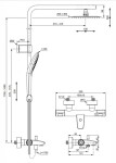 IDEAL STANDARD - CeraTherm Sprchový set s vanovým termostatem, 20x30 cm, 3 proudy, chrom A7591AA