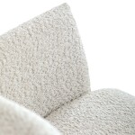 Židle jídelní, krémová látka, černý kov, otočný mechanismus 90°/90° (L/P) - funkce reset