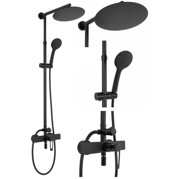 REA - Sprchový set s baterií 150mm ALDI černý REA-P8800