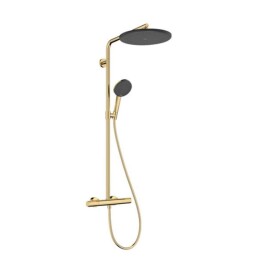 HANSGROHE - Raindance Alive S Puro Sprchový set s termostatem, 21x34 cm, 3 proudy, leštěný vzhled zlata 24592990