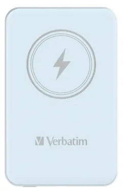 Verbatim Charge 'n' Go Magnetická bezdrátová powerbanka 5000mAh modrá / USB-C / MagSafe / 15-20W (32242)