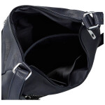 Módní dámská koženková crossbody kabelka Mayra, tmavě modrá