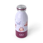 Monbento Dětská nerezová lahev Monbento Cooly Purple Owly 350 ml, fialová barva, kov