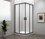 POLYSAN - EASY BLACK čtvercová sprchová zástěna 800x800, čiré sklo EL5215B